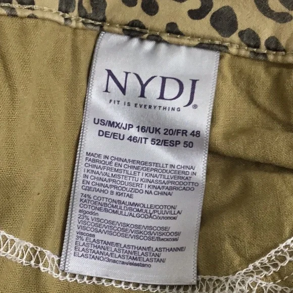 NYDJ Skinny High Rise Jeans Cheetah Denim - Picture 8 of 10